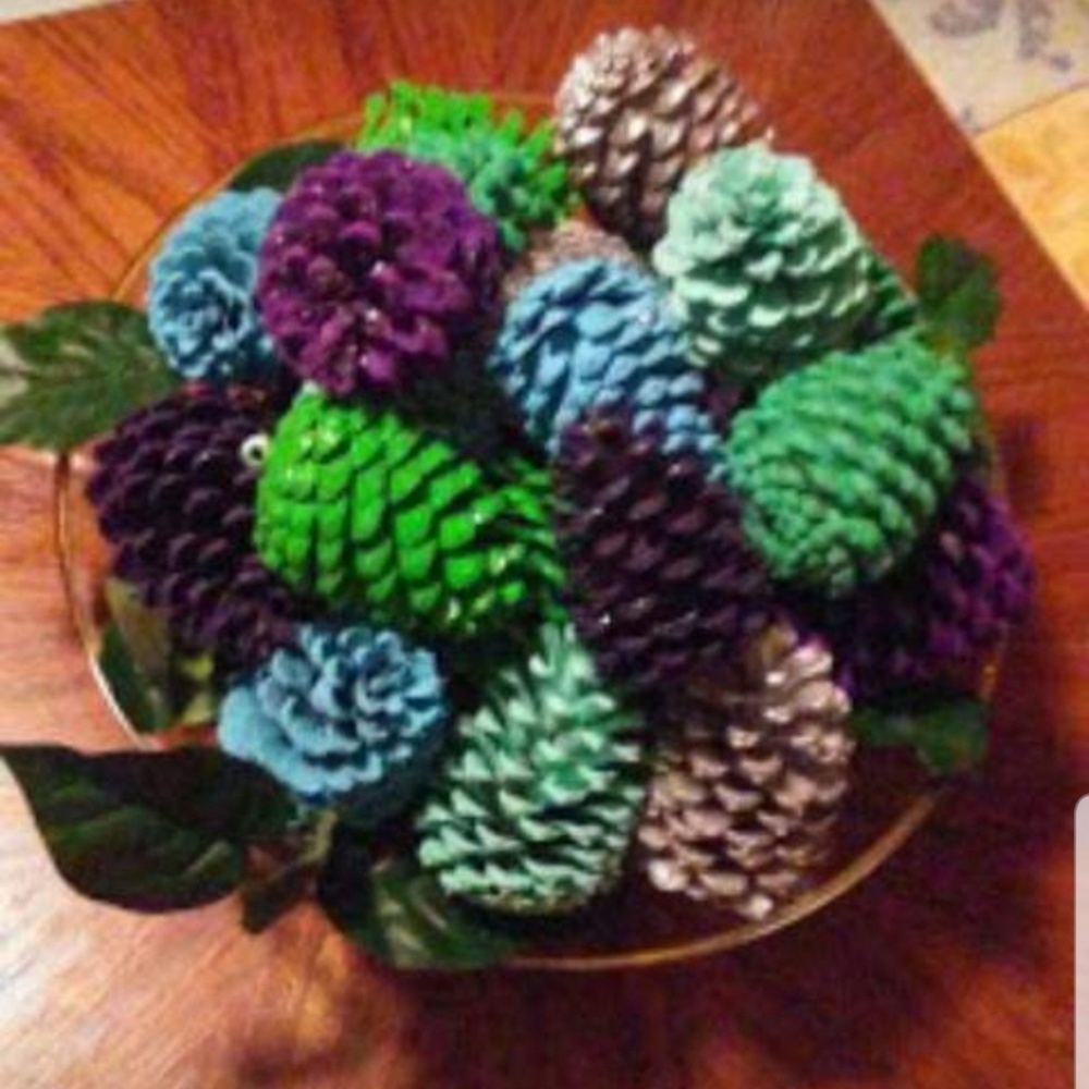 Hand painted pinecones - Picture 4 of 5